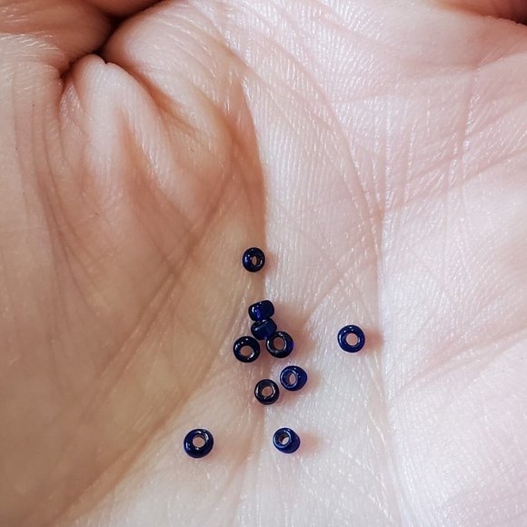 Vintage 90s Scala Navy Blue Beaded Silk Long Gown Cutouts Sz 2 4 - Picture 13 of 15